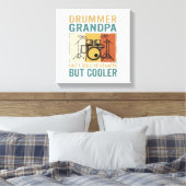 Drummer Opa Als een gewone opa maar cooler Canvas Afdruk (Insitu (Slaapkamer))