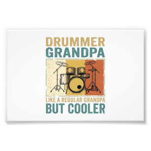 Drummer Opa Als een gewone opa maar cooler  Foto Afdruk