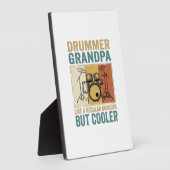 Drummer Opa Als een Gewone Opa Maar Cooler  Fotoplaat (Zijkant)