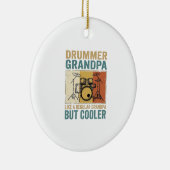 Drummer Opa Als een gewone opa maar cooler Keramisch Ornament (Rechts)
