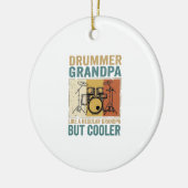 Drummer Opa Als een gewone opa maar cooler Keramisch Ornament (Links)