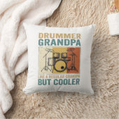 Drummer Opa Als een Gewone Opa Maar Cooler  Kussen (Deken)