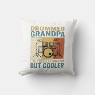 Drummer Opa Als een Gewone Opa Maar Cooler  Kussen
