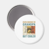 Drummer Opa Als een Gewone Opa Maar Cooler  Magneet (Voorkant / Achterkant)