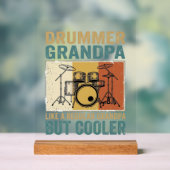 Drummer Opa Als een Gewone Opa Maar Koeler Acryl Bord (Neutraal)