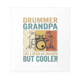 Drummer Opa Als een Gewone Opa Maar Koeler Notitieblok
