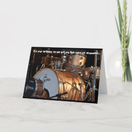 Drummer Percussionist Birthday Card voor Kicks Kaart