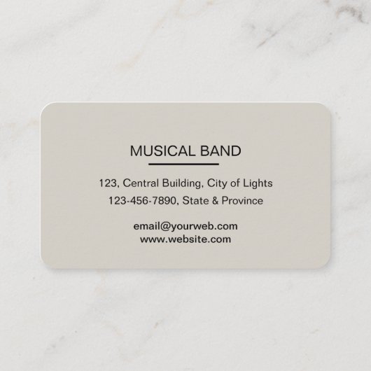 Drummer Percussionist met Drum Set Music Event Visitekaartje (Achterkant)