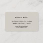 Drummer Percussionist met Drum Set Music Event Visitekaartje (Achterkant)