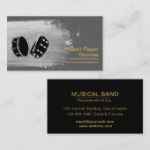 Drummer Percussionist Musical Event Drums DJ's Visitekaartje (Voorkant / Achterkant)