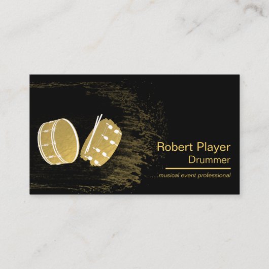 Drummer Percussionist Musical Event Drums DJ's Visitekaartje (Voorkant)