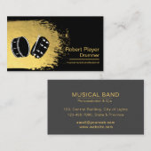 Drummer Percussionist Muziek Event Drums Djs Visitekaartje (Voorkant / Achterkant)