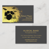 Drummer Percussionist Muziek Event Drums Djs Visitekaartje (Voorkant / Achterkant)