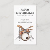 Drummer Percussionist Muzikant Visitekaartje (Voorkant)
