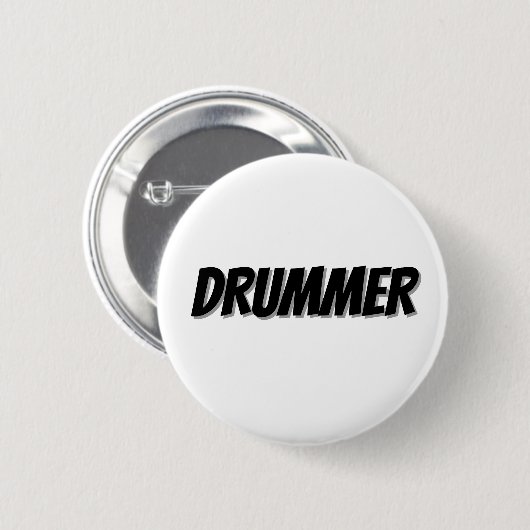 DRUMMER PIN RONDE BUTTON 5,7 CM (Voorkant /achterkant)