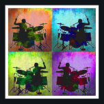 Drummer Pop art, Copyright Karen J Williams Poster<br><div class="desc">Drummer Pop Art</div>