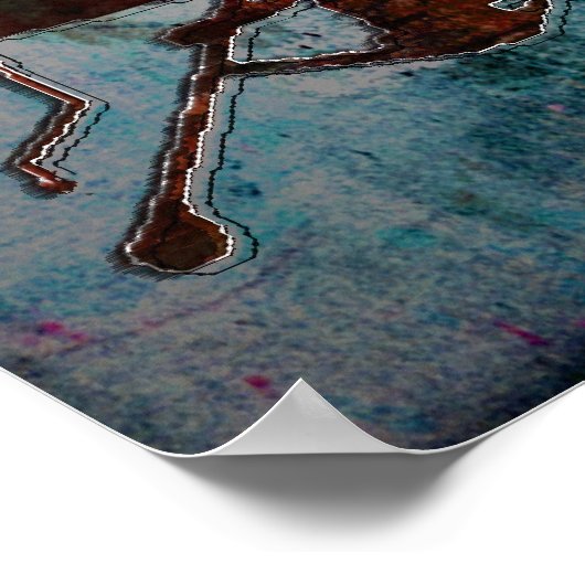 Drummer Pop van kleur, Copyright Karen J Williams Poster (Hoek)