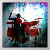 Drummer Pop van kleur, Copyright Karen J Williams Poster (Voorkant)