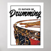 Drummer Poster Snare Drum and Drum Sticks Drumming (Voorkant)