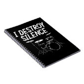 Drummer Quote Drumset Rock Band Drum Musician Notitieboek (Rechterzijde)