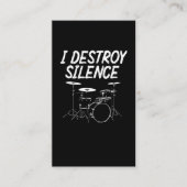 Drummer Quote Drumset Rock Band Drum Musician Visitekaartje (Voorkant)