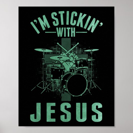 Drummer Religious Musician Drum Poster (Voorkant)