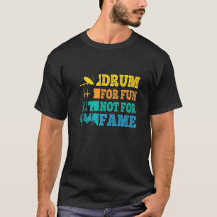 Drummer retro drum voor vun. niet voor vlammen t-shirt