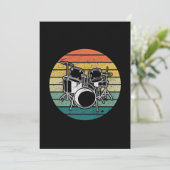  drummer Retro drumbeeld Kaart (Staand voorkant)