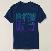 Drummer Retro Gift T-shirt (Design voorkant)