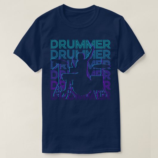Drummer Retro Gift T-shirt (Design voorkant)