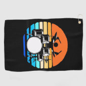 Drummer Retro  Golfhanddoek (Horizontaal)
