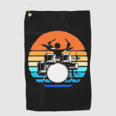 Drummer Retro  Golfhanddoek (Voorkant)