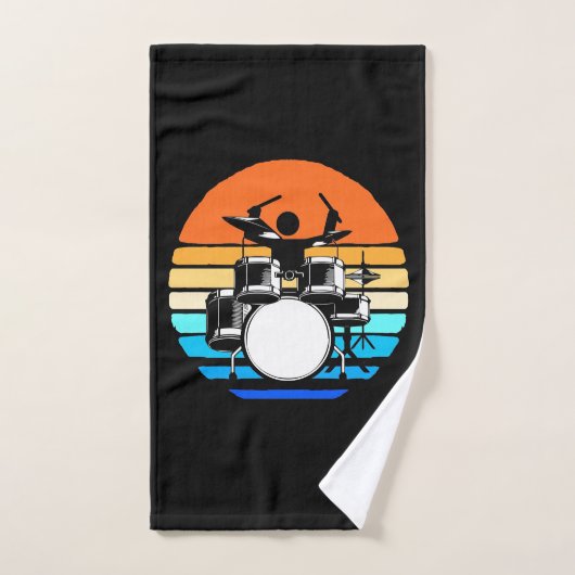 Drummer Retro  Handdoek (Handdoek)