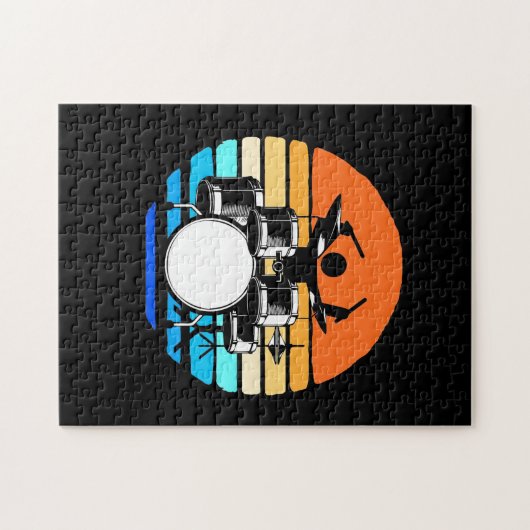 Drummer Retro  Legpuzzel (Horizontaal)
