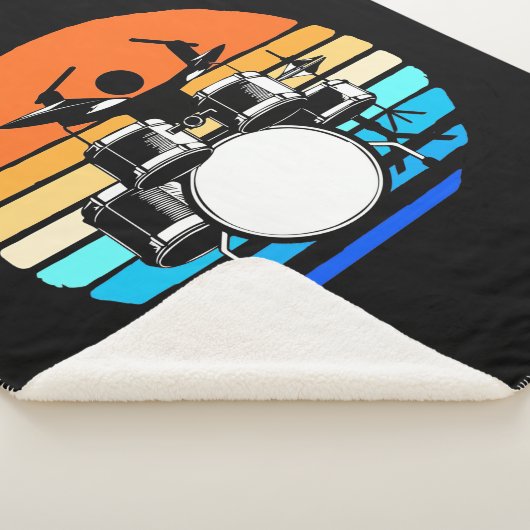 Drummer Retro  Sherpa Deken (3/4)