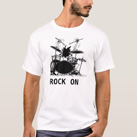 Drummer, ROCK AAN T-shirt (Voorkant)