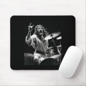 Drummer Rock Jezus Drummen Muismat (Met muis)