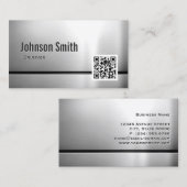Drummer - roestvrijstalen QR-code Visitekaartje (Voorkant / Achterkant)
