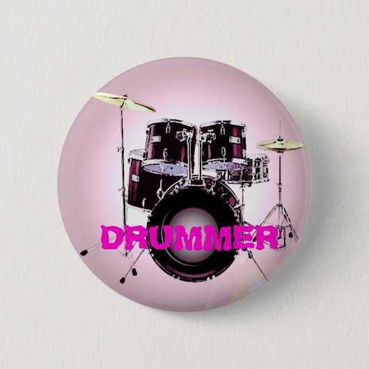 Drummer Ronde Button 5,7 Cm (Voorkant)