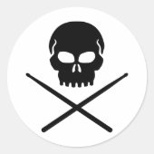Drummer Ronde Sticker (Voorkant)