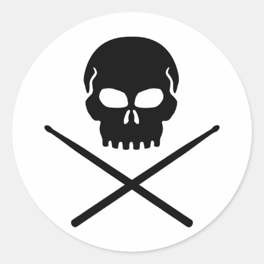 Drummer Ronde Sticker (Voorkant)