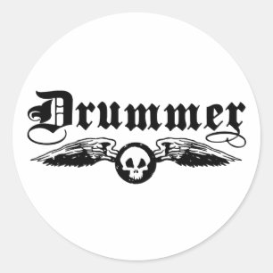 Drummer Ronde Sticker