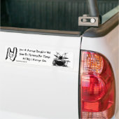 Drummer, rots op wit, je gemiddelde dochter... bumpersticker (Op Truck)