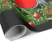 Drummer Santa kerstcadeau drummer Cadeaupapier (Rol Hoek)