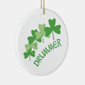Drummer Shamrocks geschetst Keramisch Ornament (Rechts)