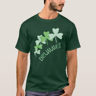 Drummer Shamrocks geschetst T-shirt
