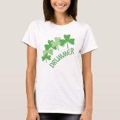Drummer Shamrocks geschetst T-shirt (Voorkant)