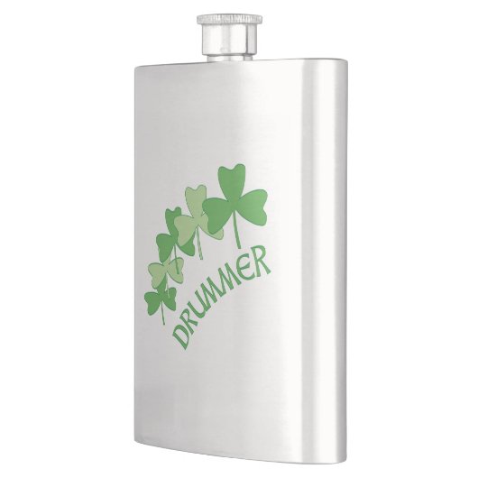 Drummer Shamrocks omlijnd groen Flacon (Links)