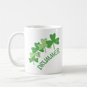 Drummer Shamrocks omlijnd groen Koffiemok