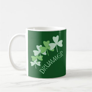 Drummer Shamrocks omlijnd groen Koffiemok